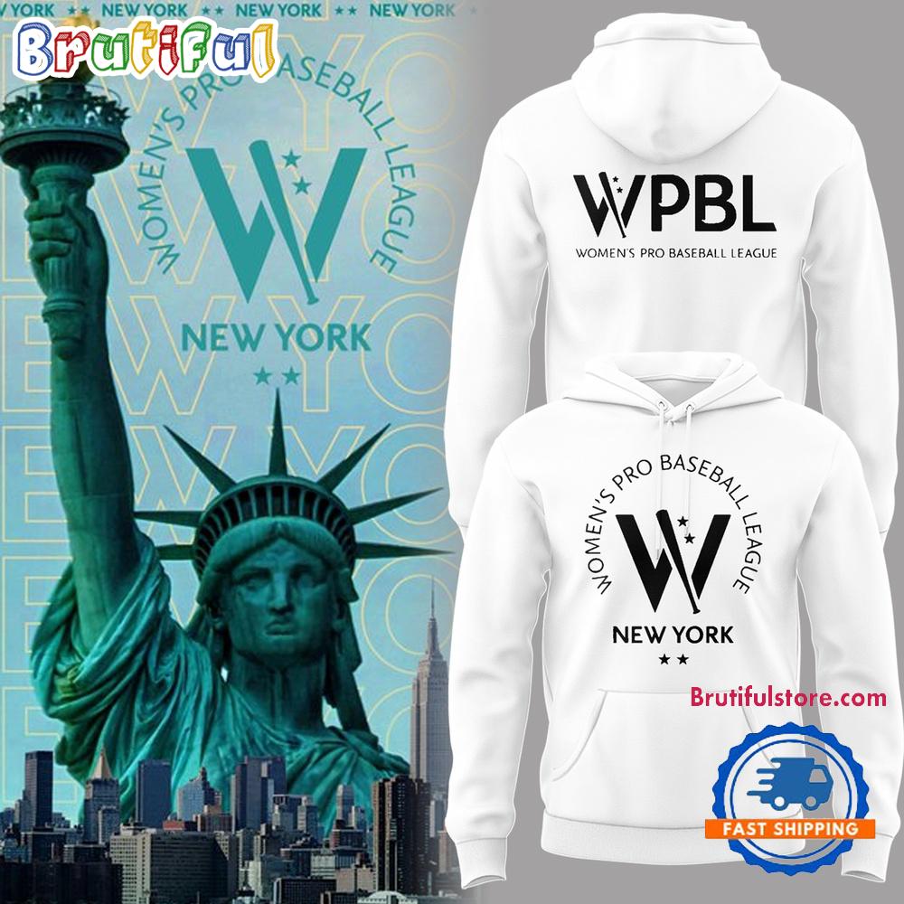 Women's Pro Baseball League New York 2025 WPBL White Hoodie