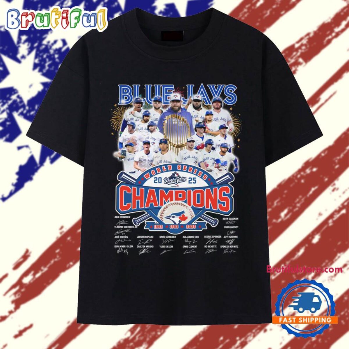 2025 Toronto Blue Jays World Series Champions Team Graphic