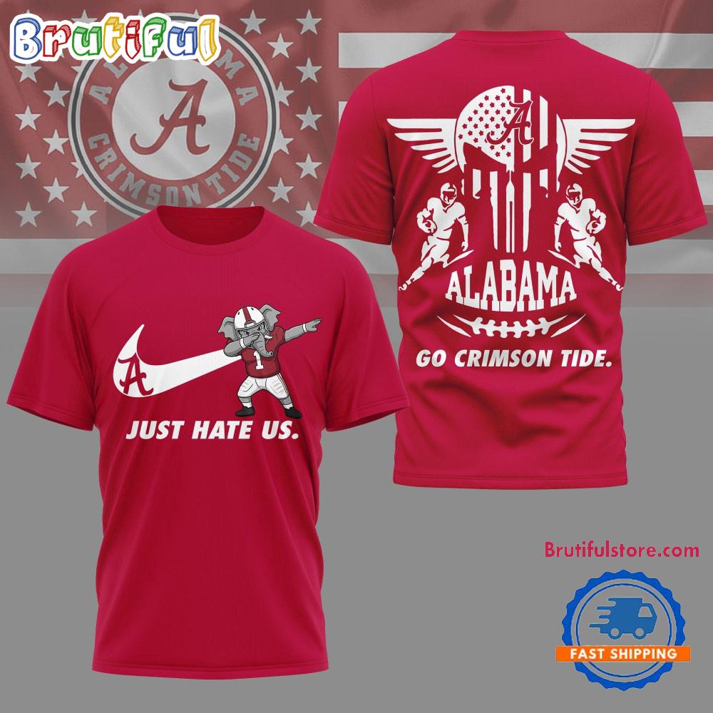 Alabama Crimson Tide 2025 NCAA Just Hate Us Limited 3D Shirt