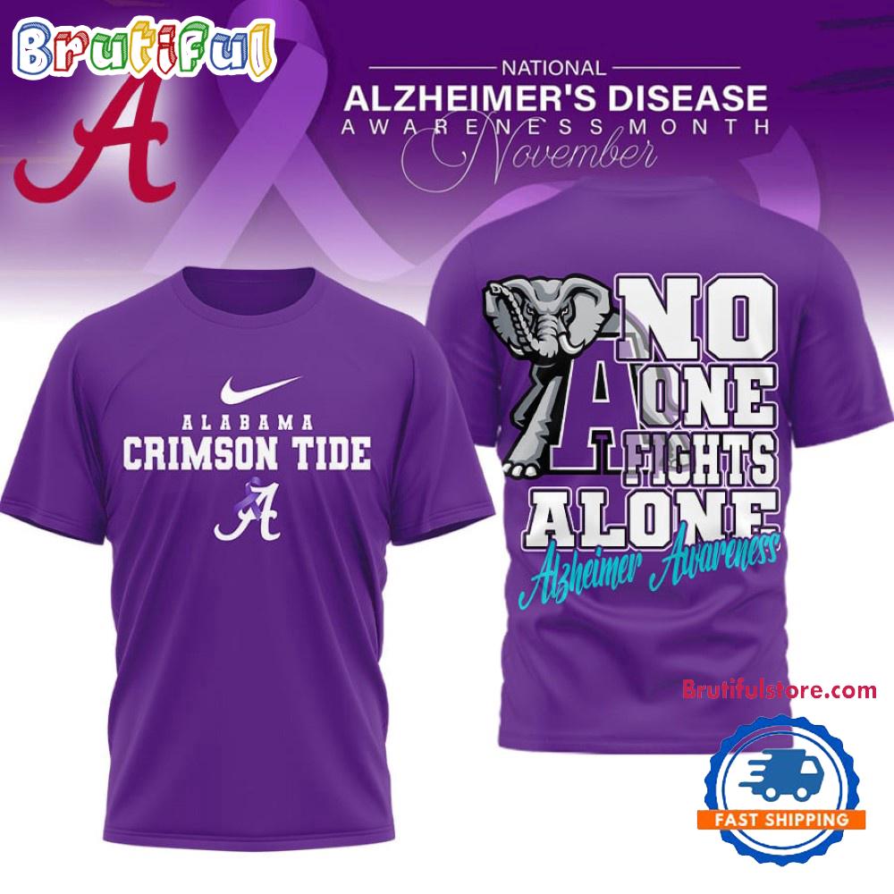 Alabama Crimson Tide NCAA Alzheimer Awareness November Unisex 3D Shirt