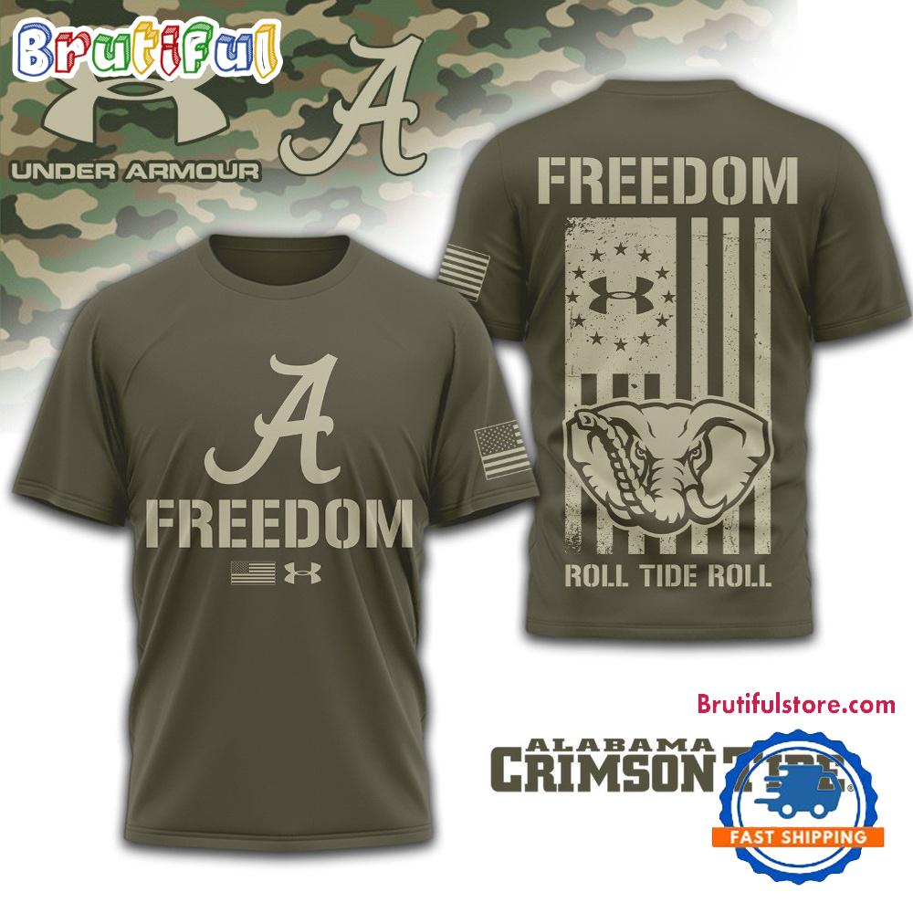 Alabama Crimson Tide NCAA Freedom Under Armour Limited Edition 3D Shirt