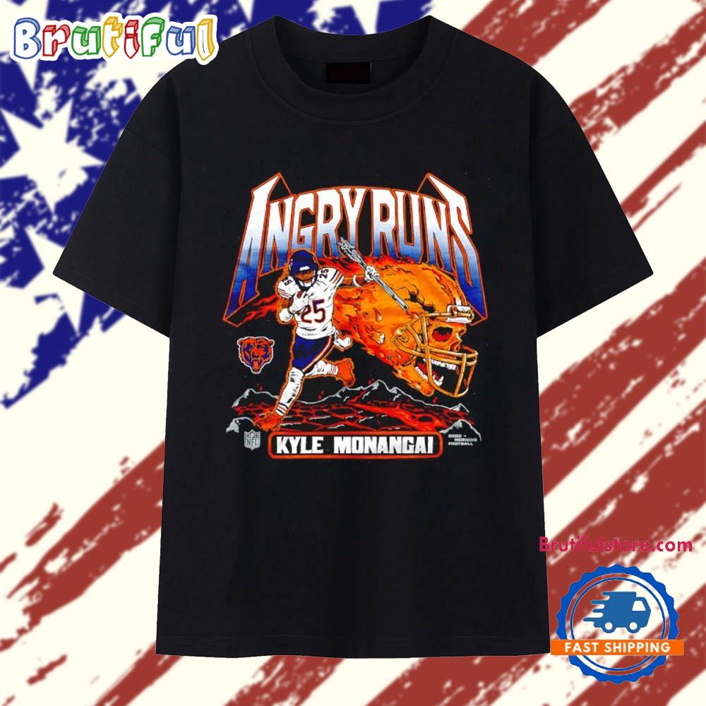 Angry Runs 2025 Chicago Bears Kyle Monangai T Shirt