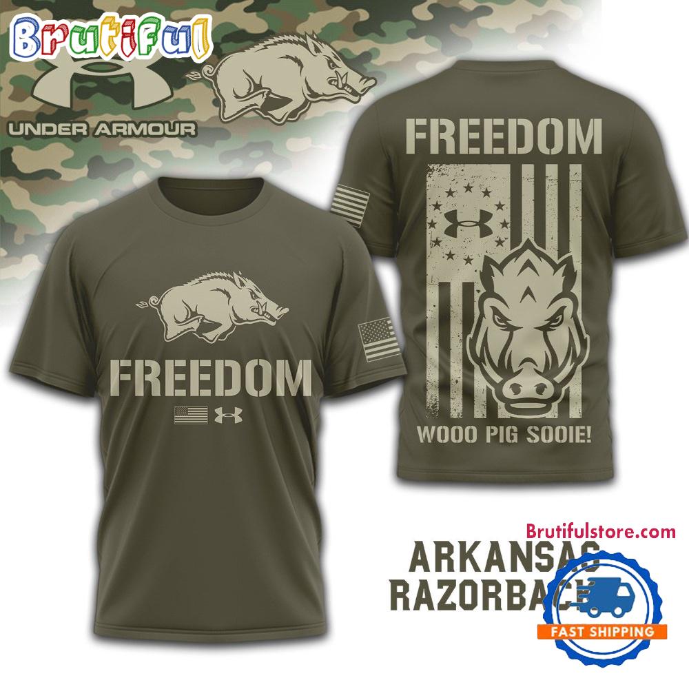 Arkansas Razorbacks NCAA Freedom Under Armour Limited Edition 3D Shirt