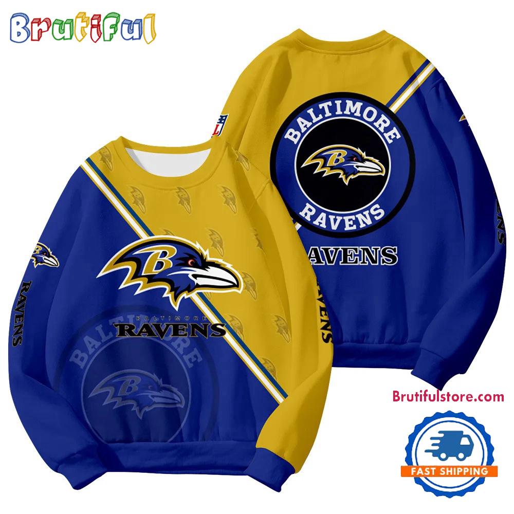 Baltimore Ravens 2025 NFL Customized Round Neck Sweatshirt