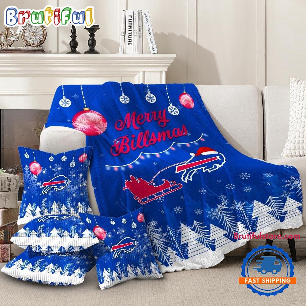 Buffalo Bills 2025 NFL Christmas Fleece Blanket, Football Limited Edition Blanket