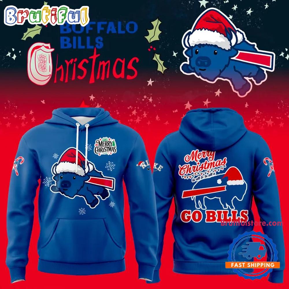 Buffalo Bills Merry Christmas 2025 Blue Hoodie Shirt
