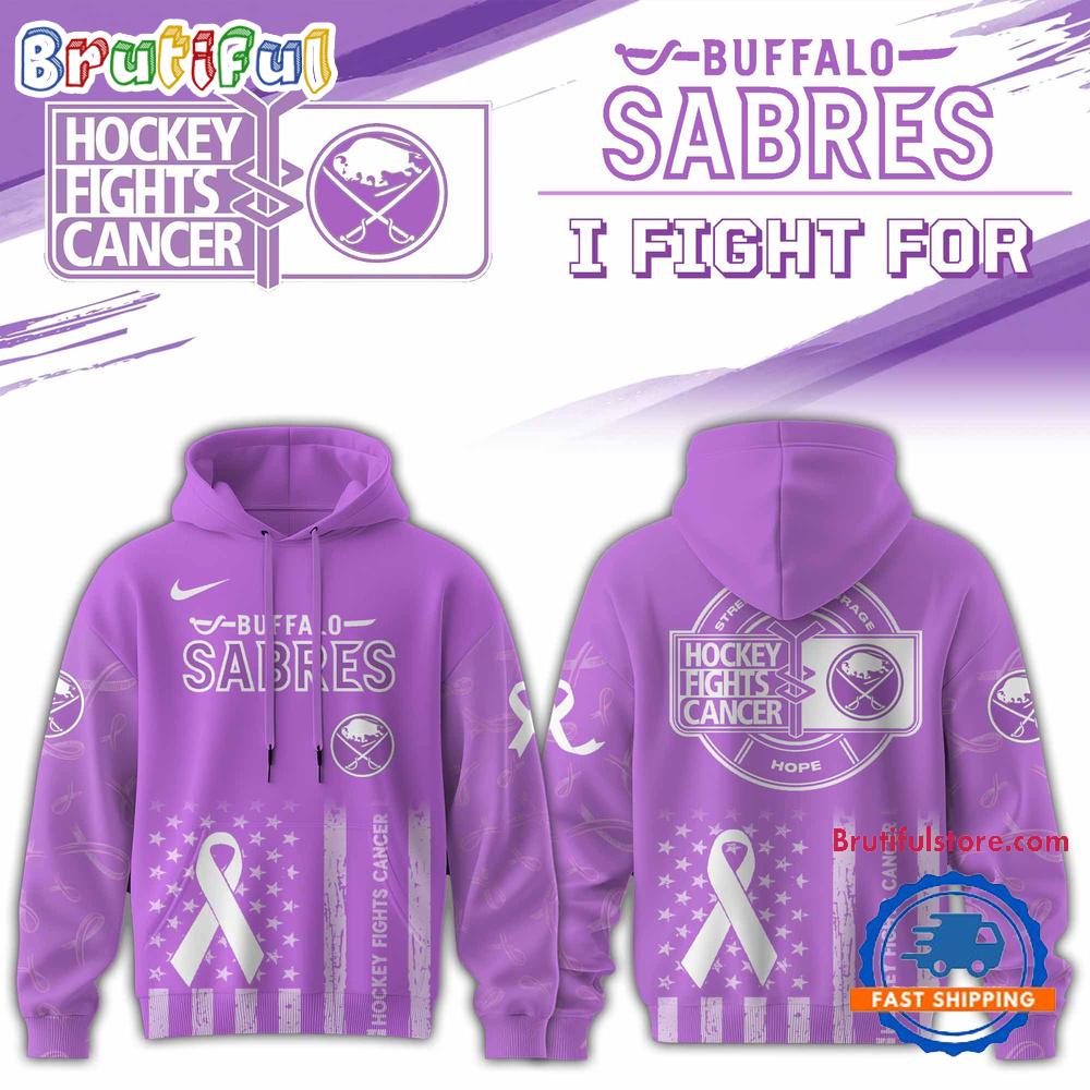 Buffalo Sabres 2025 NHL Hockey Fights Cancer Limited Edition Hoodie Shirt