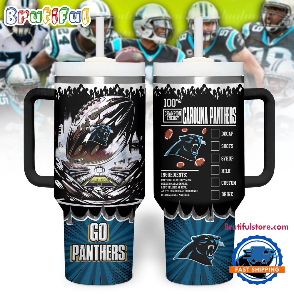 Carolina Panthers 2025 NFL Champion Energy Tumbler Handle Cup 40oz