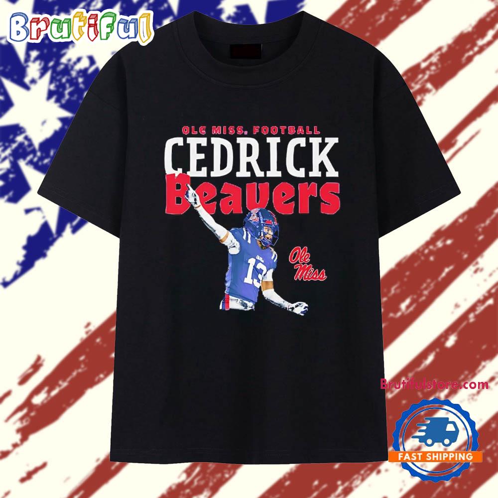 Cedrick Beaver illustrated Ole Miss Rebels T Shirt
