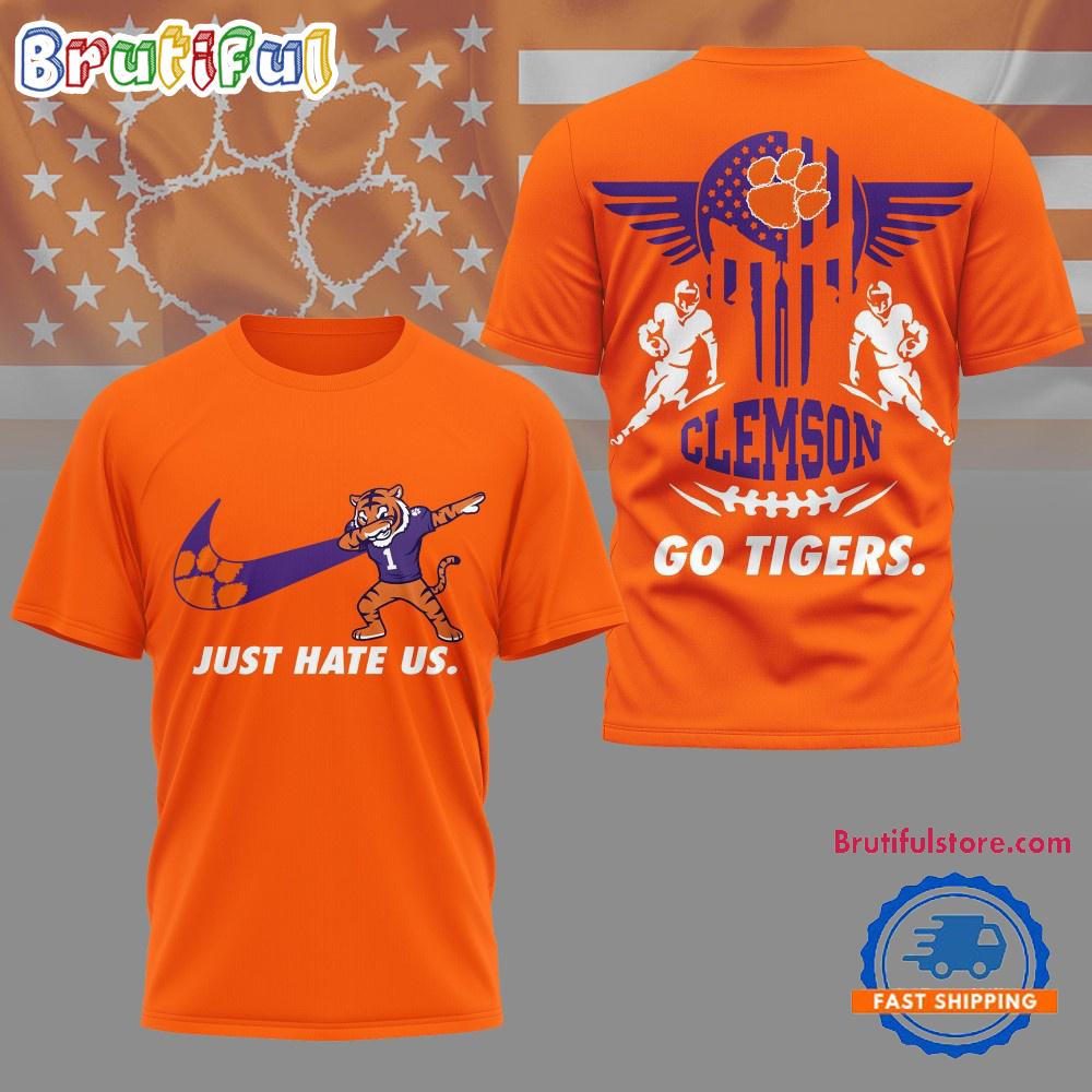 Clemson Tigers 2025 NCAA Just Hate Us Limited 3D Shirt