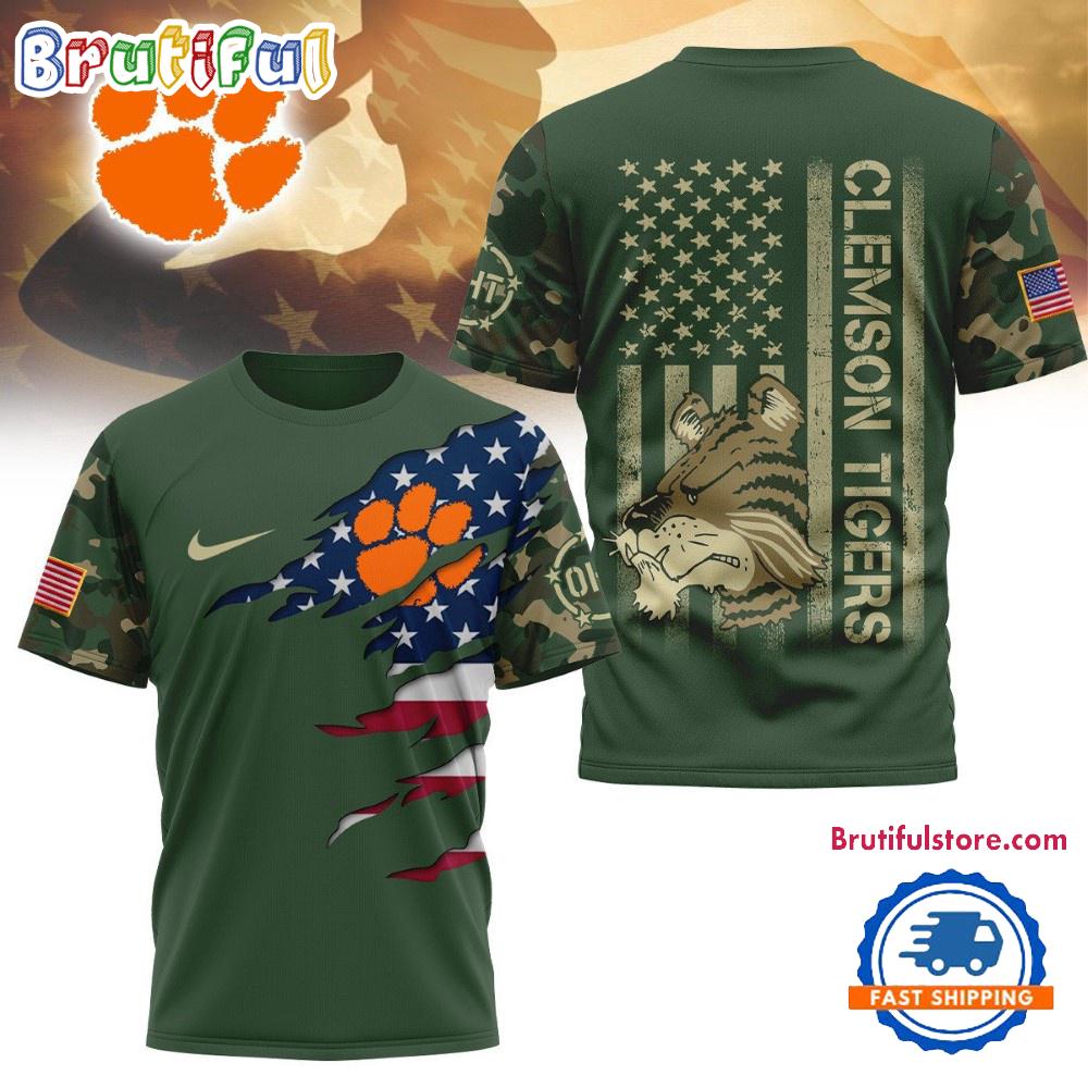 Clemson Tigers 2025 NCAA Veteran Limited 3D Shirt