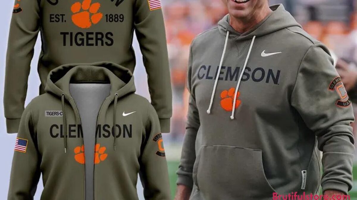 Clemson Tigers Football x Military Appreciation 2025 Zip Hoodie