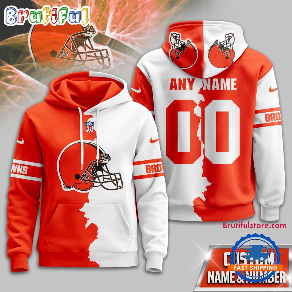 Cleveland Browns 2025 NFL Victory Split Limited Hoodie Shirt