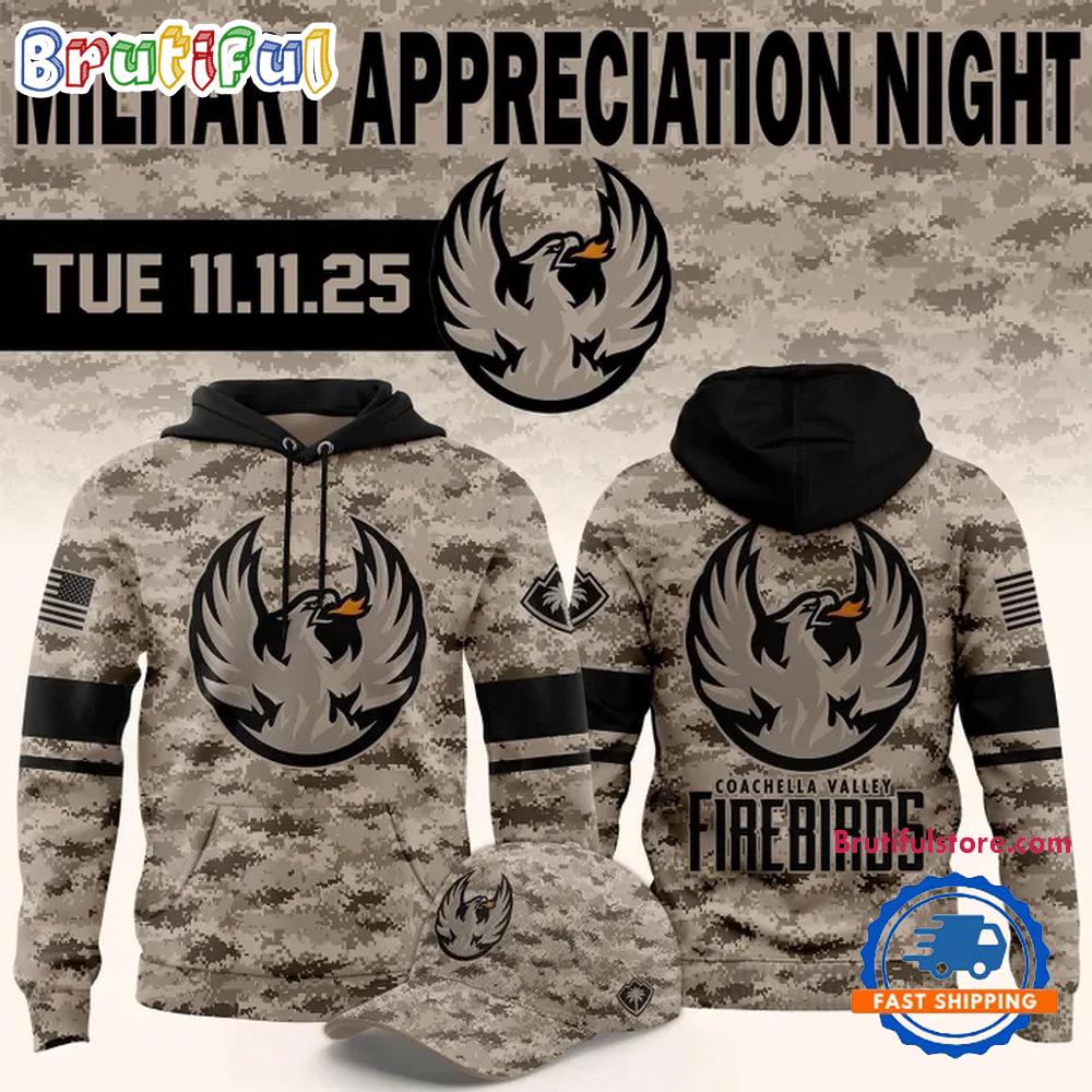 Coachella Valley Firebirds Military Appreciation Night 2025 Special Hoodie Shirt