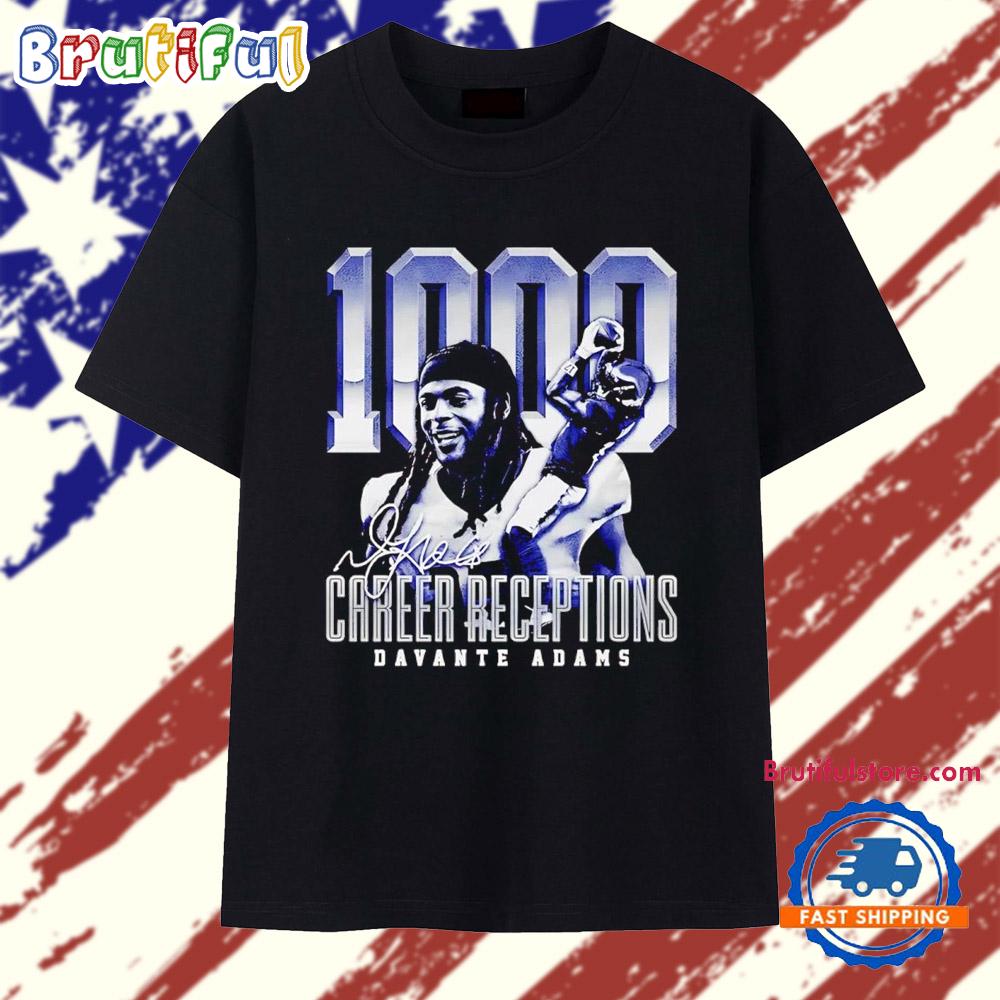 Davante Adams 1000 career receptions Los Angeles Rams T Shirt