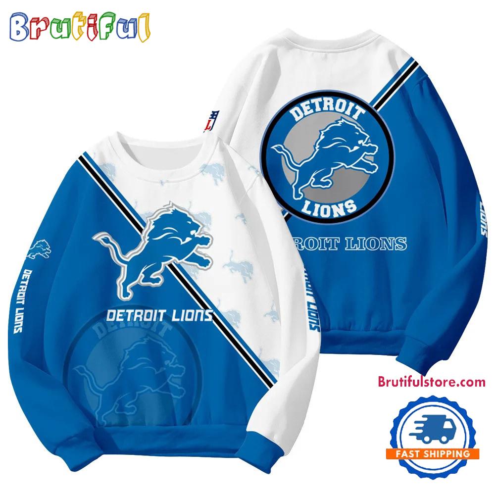 Detroit Lions 2025 NFL Customized Round Neck Sweatshirt