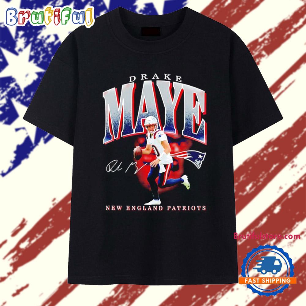 Drake Maye New England Patriots signature graphic T Shirt