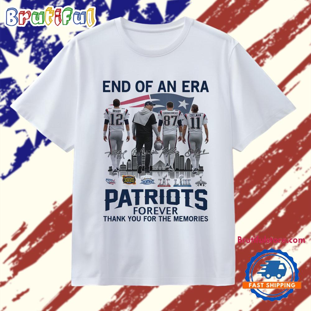 End of An Era Patriots Forever Thank You For The Memories Vintage T Shirt