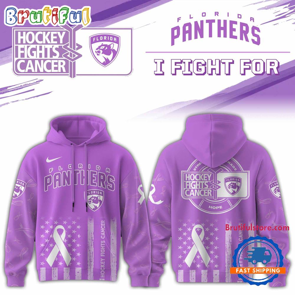 Florida Panthers 2025 NHL Hockey Fights Cancer Limited Edition Hoodie Shirt