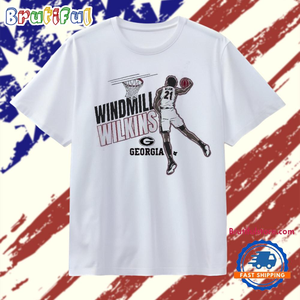 Georgia Basketball Windmill Jake Wilkins T Shirt