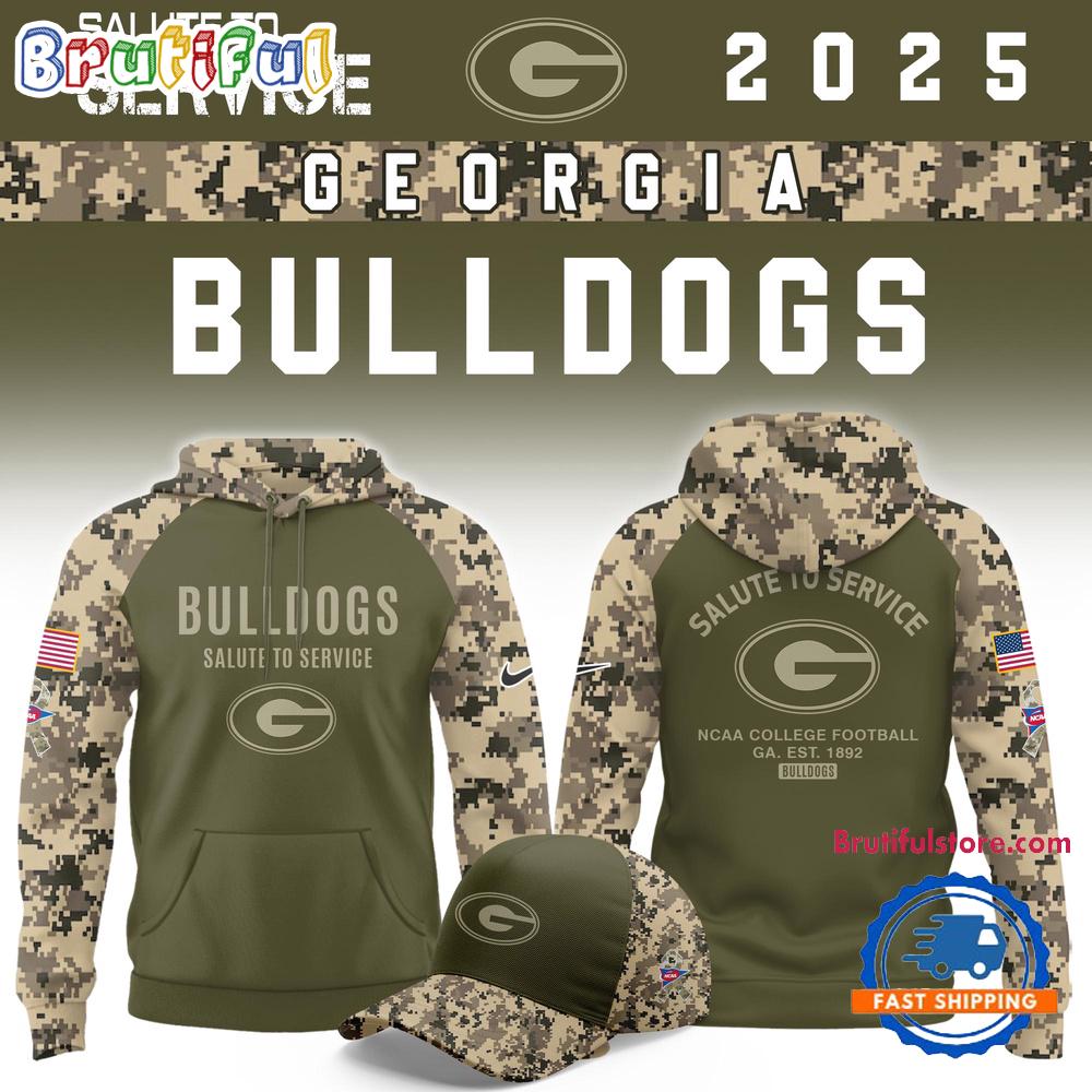 Georgia Bulldogs 2025 NCAA Salute To Service Limited New Hoodie
