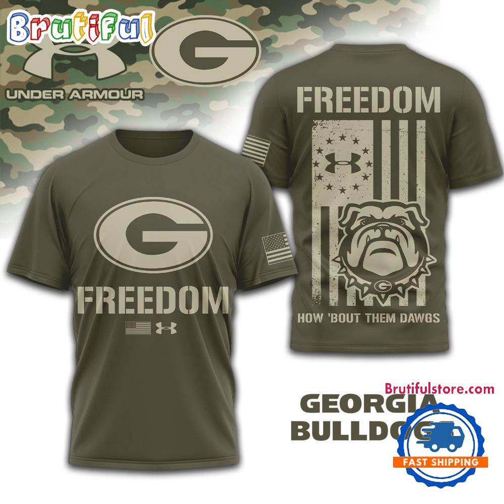 Georgia Bulldogs NCAA Freedom Under Armour Limited Edition 3D Shirt