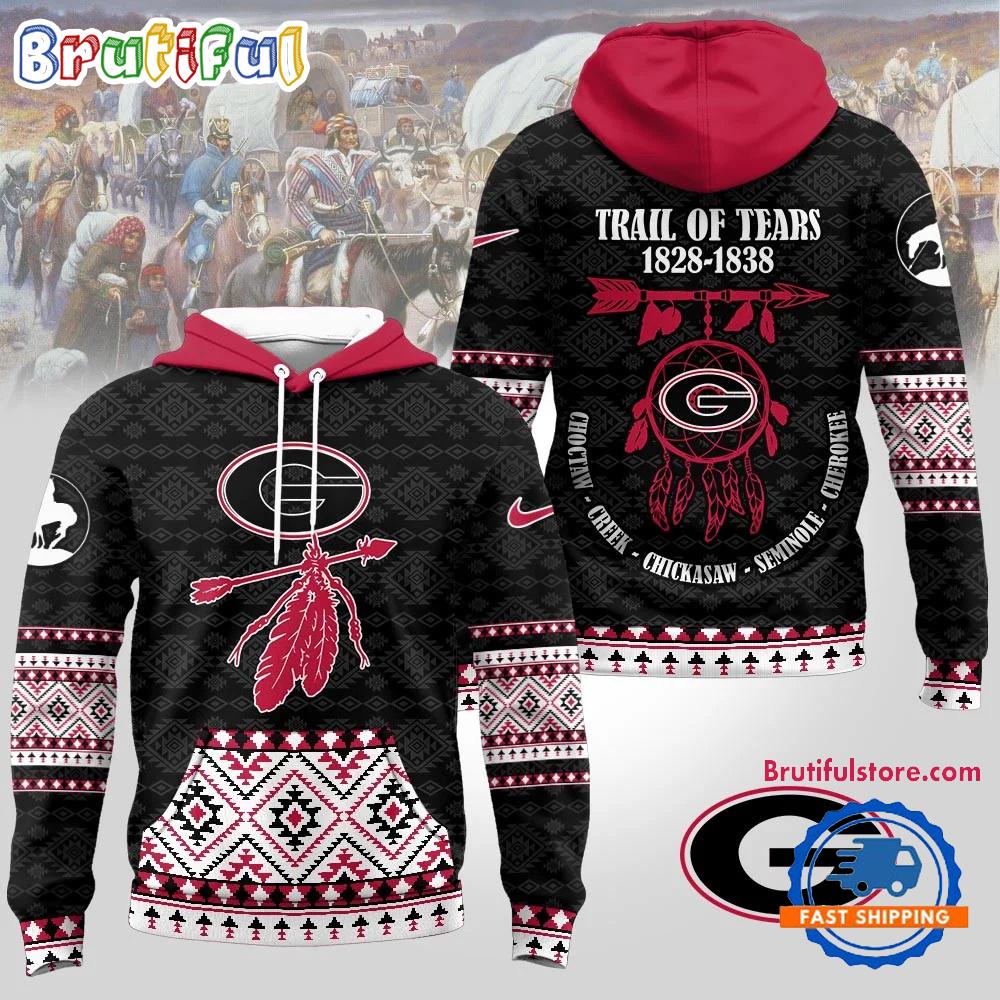 Georgia Bulldogs NCAA Trail of Tears Awareness 1828-1838 Limited Hoodie Shirt