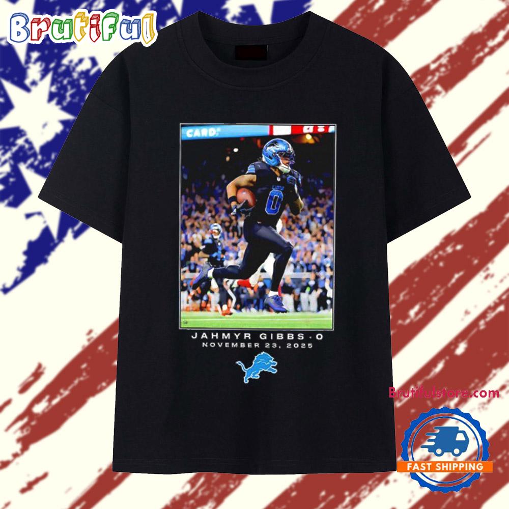 Jahmyr Gibbs Detroit Lions NFL Flash Features Week 12 T Shirt