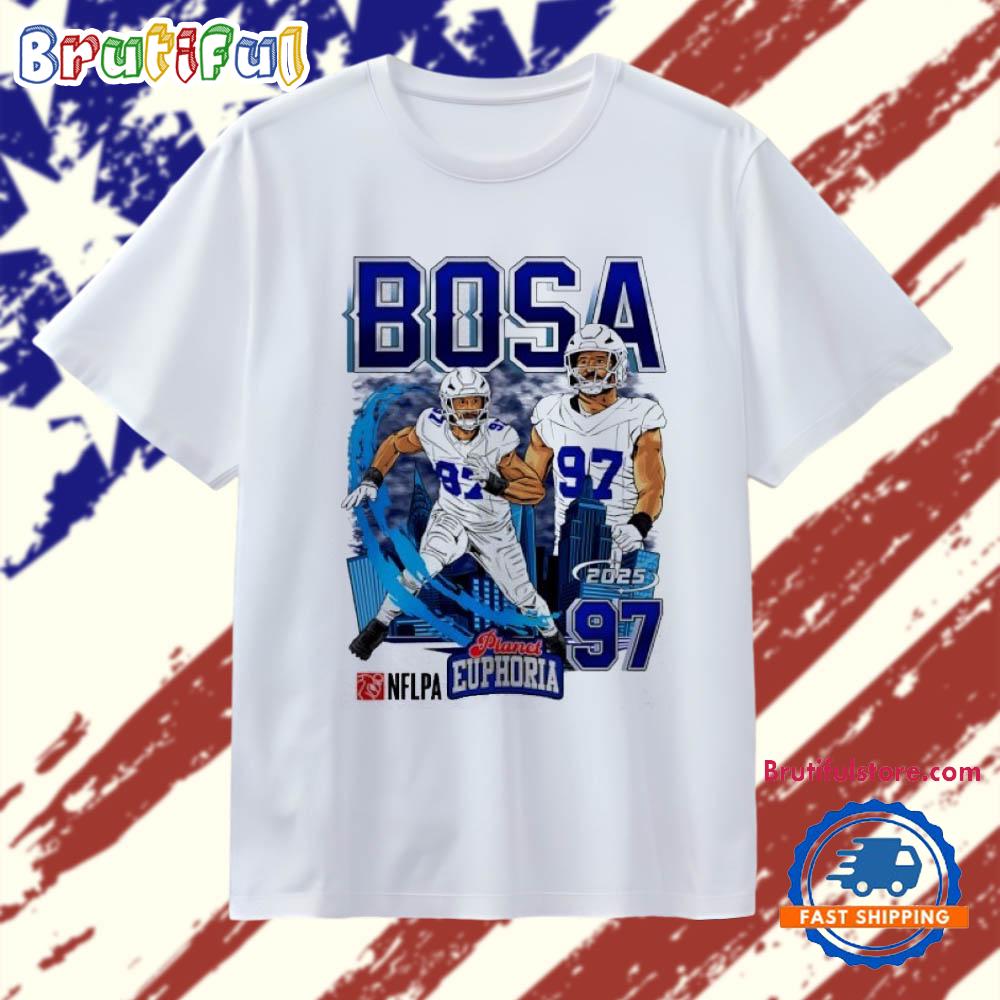 Joey Bosa #97 Buffalo Bills Football Skyline Comic T Shirt
