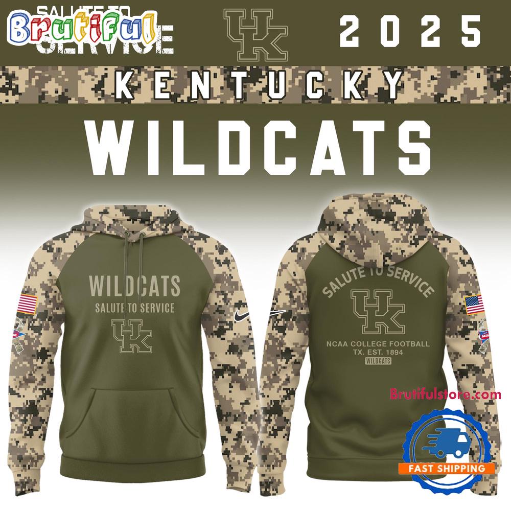 Kentucky Wildcats 2025 NCAA Salute To Service Limited New Hoodie