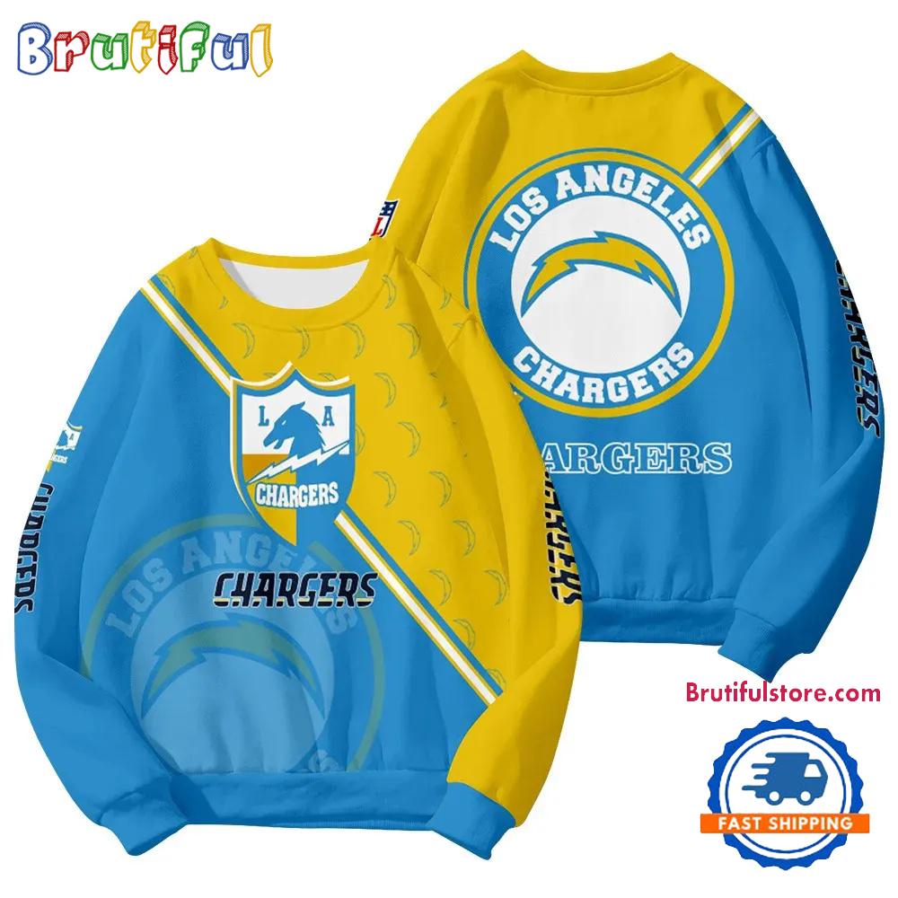 Los Angeles Chargers 2025 NFL Customized Round Neck Sweatshirt