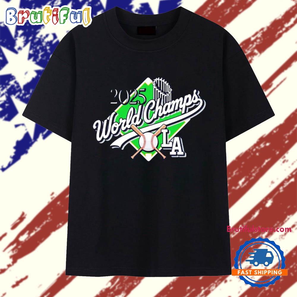 Los Angeles Dodgers 2025 World Series Champs Logo T Shirt