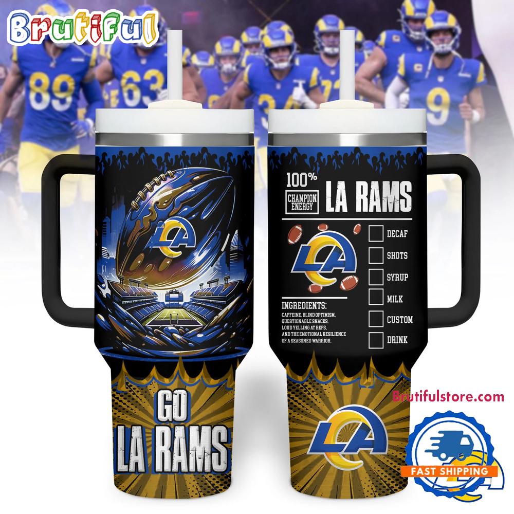 Los Angeles Rams 2025 NFL Champion Energy Tumbler Handle Cup 40oz