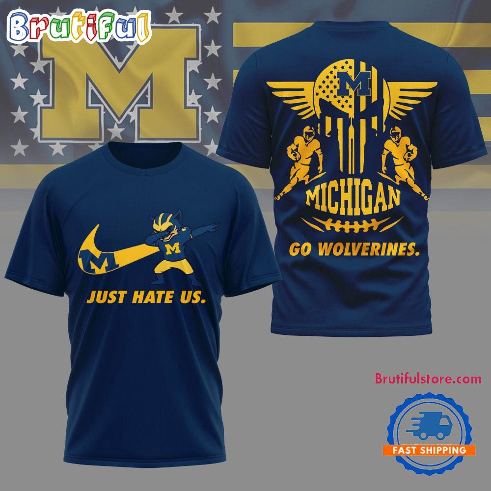 Michigan Wolverines 2025 NCAA Just Hate Us Limited 3D Shirt