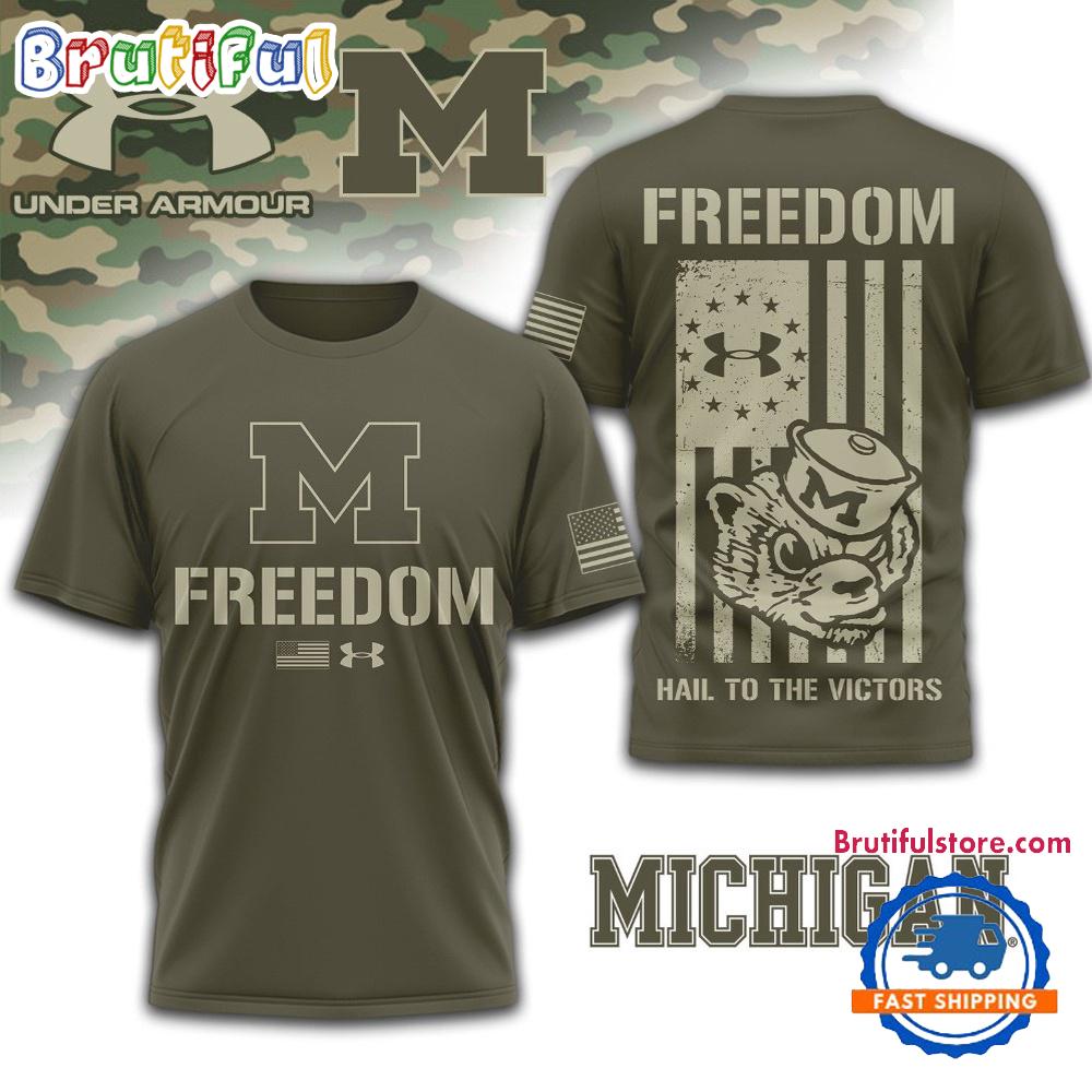 Michigan Wolverines NCAA Freedom Under Armour Limited Edition 3D Shirt