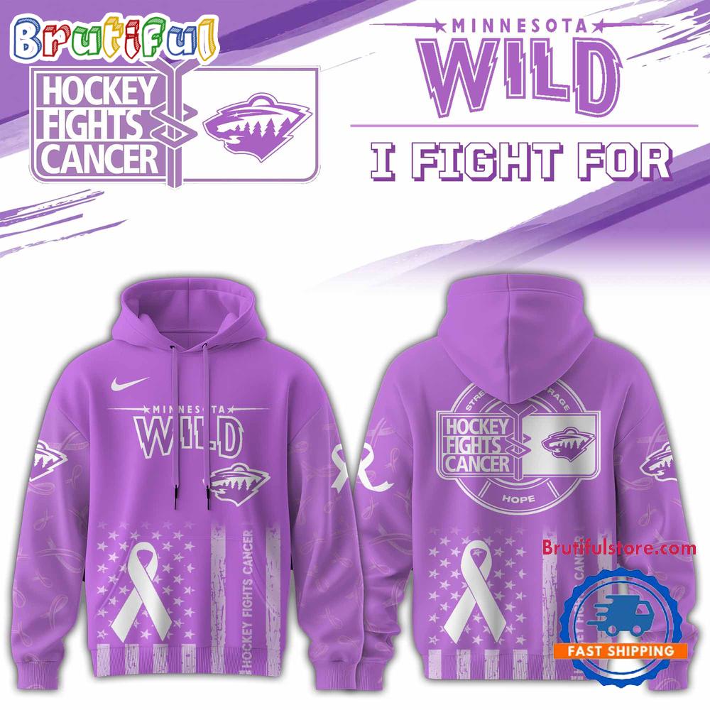 Minnesota Wild 2025 NHL Hockey Fights Cancer Limited Edition Hoodie Shirt