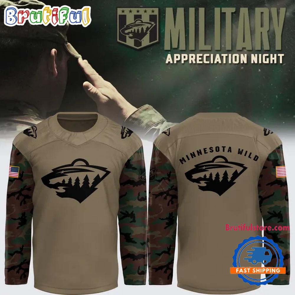Minnesota Wild Military Appreciation Night 2025 Limited Hockey Jersey