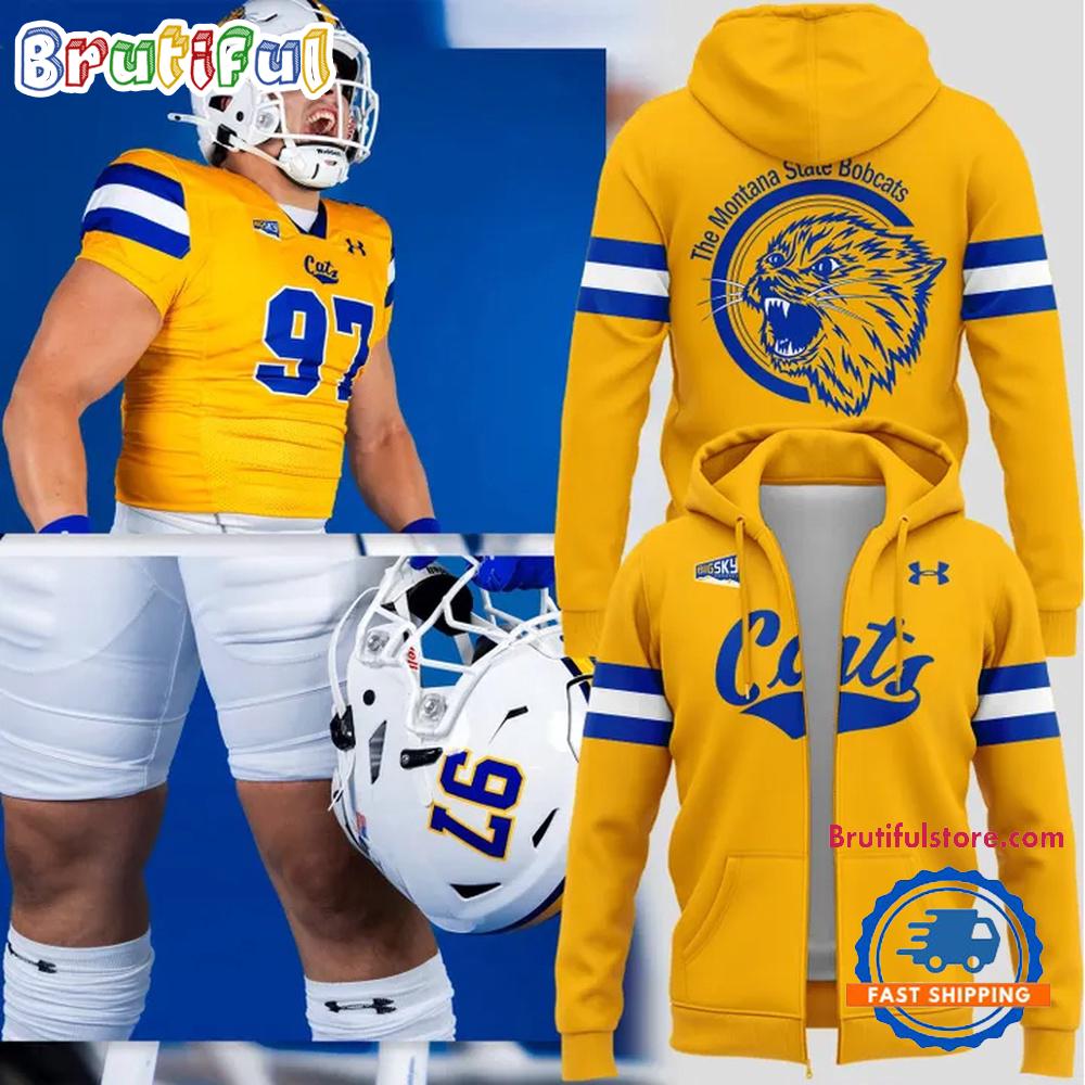 Montana State Bobcats 2025 Football Gold Rush Zipper Hoodie