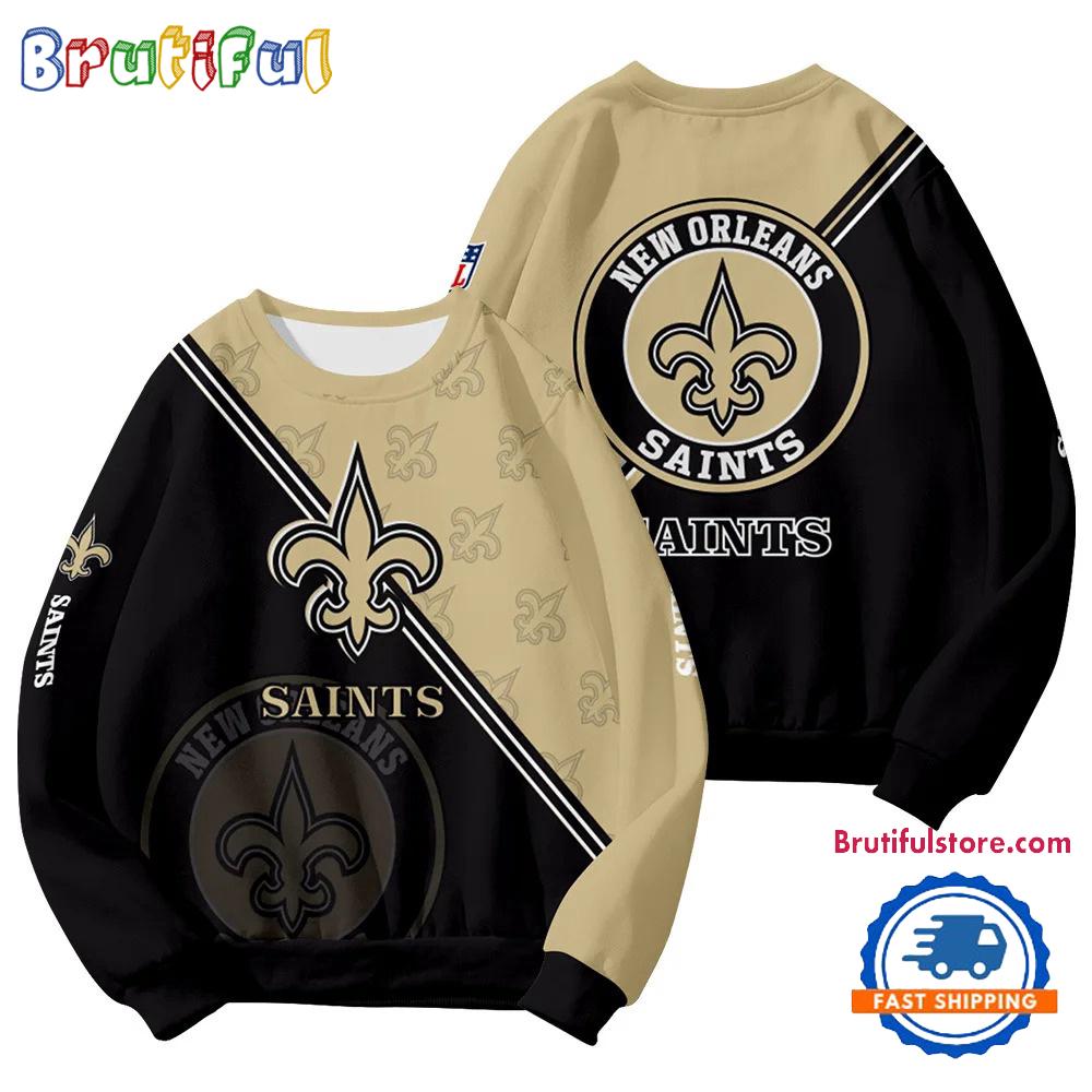 New Orleans Saints 2025 NFL Customized Round Neck Sweatshirt