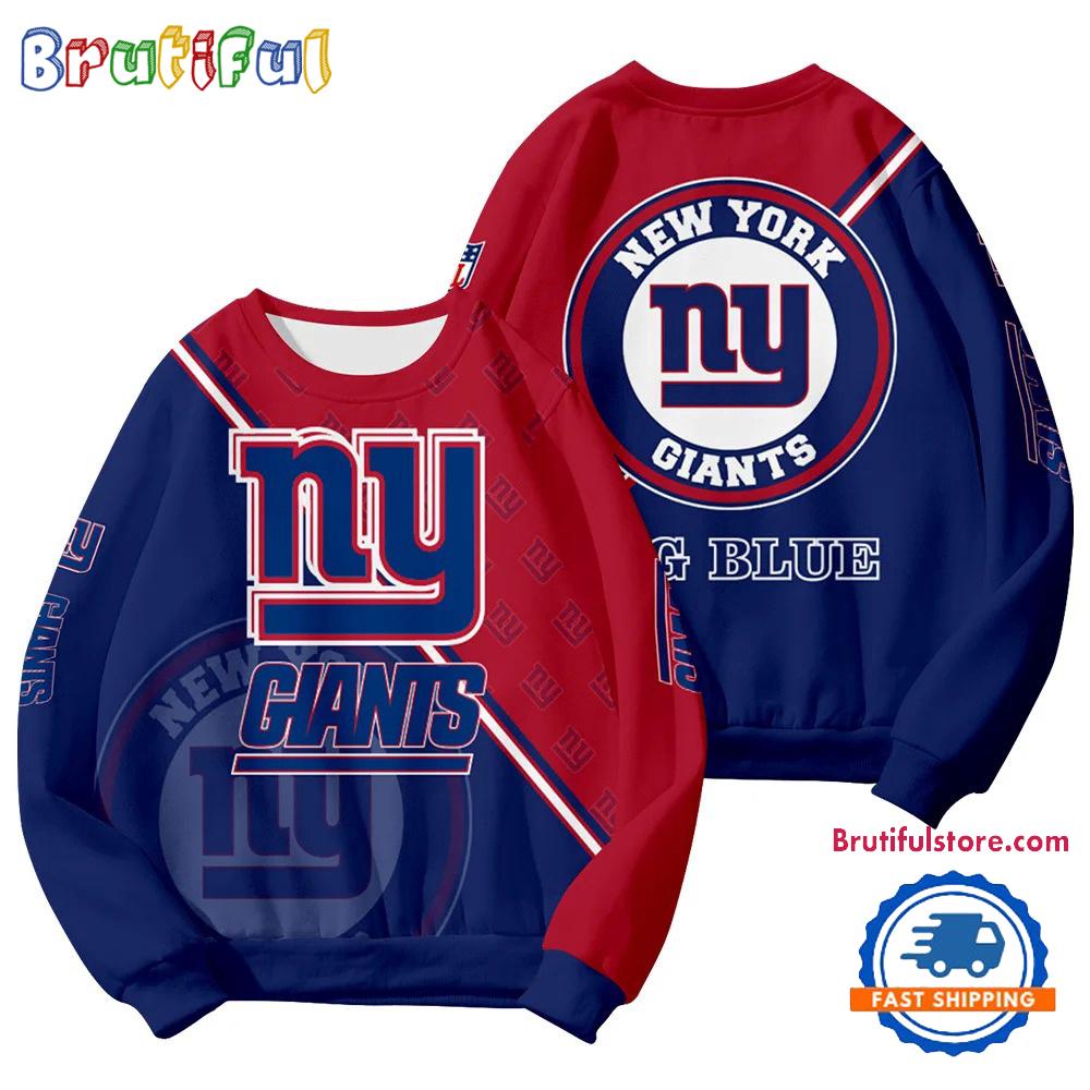 New York Giants 2025 NFL Customized Round Neck Sweatshirt