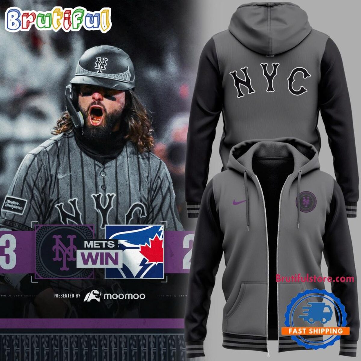 【NEW ERA正規品】2025新作スウェットジャケット (14326425)L New York Mets 2025 City Connect Limited Edition Zip Hoodie