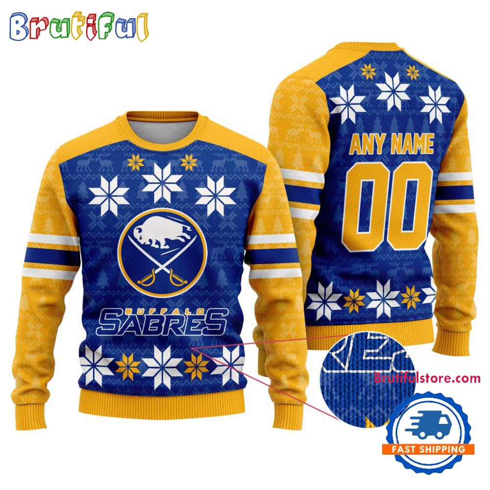 NHL Buffalo Sabres Hockey Snow Christmas Ugly Sweater
