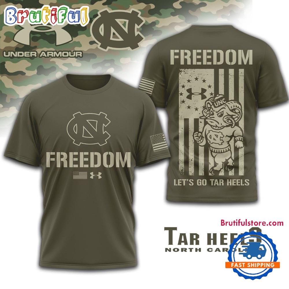 North Carolina Tar Heels NCAA Freedom Under Armour Limited Edition 3D Shirt