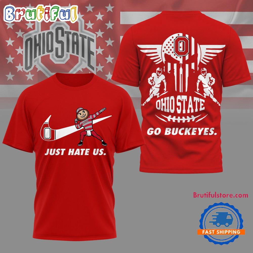 Ohio State Buckeyes 2025 NCAA Just Hate Us Limited 3D Shirt