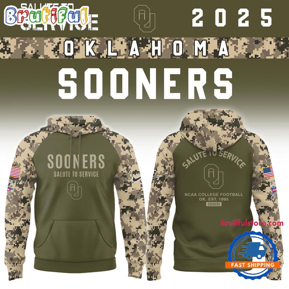 Oklahoma Sooners 2025 NCAA Salute To Service Limited New Hoodie