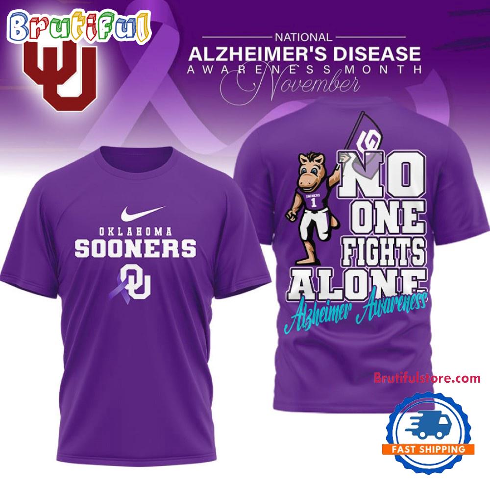 Oklahoma Sooners NCAA Alzheimer Awareness November Unisex 3D Shirt