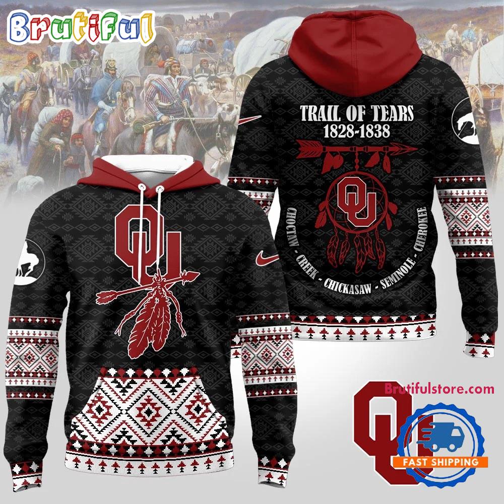 Oklahoma Sooners NCAA Trail of Tears Awareness 1828-1838 Limited Hoodie Shirt
