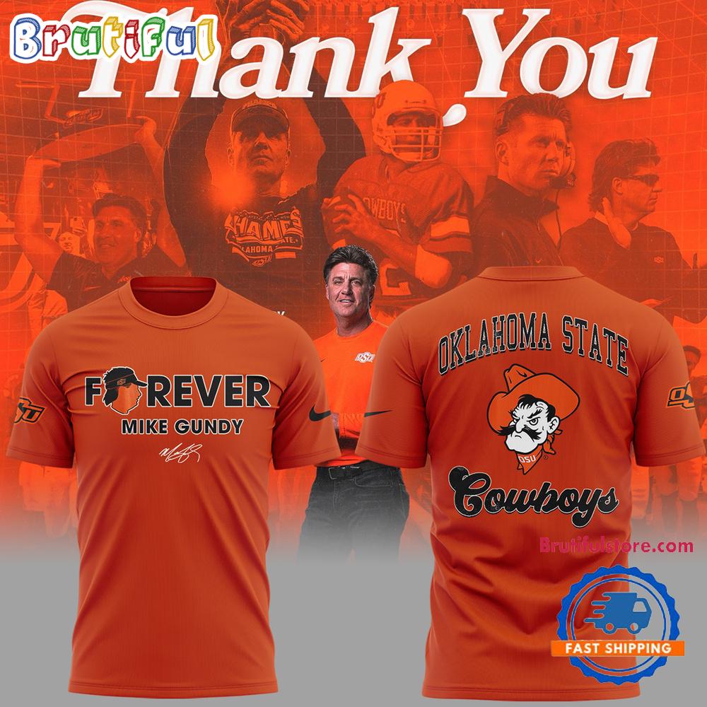 Oklahoma State Cowboys Coach Mike Gundy Thank You For The Memories Red T Shirt