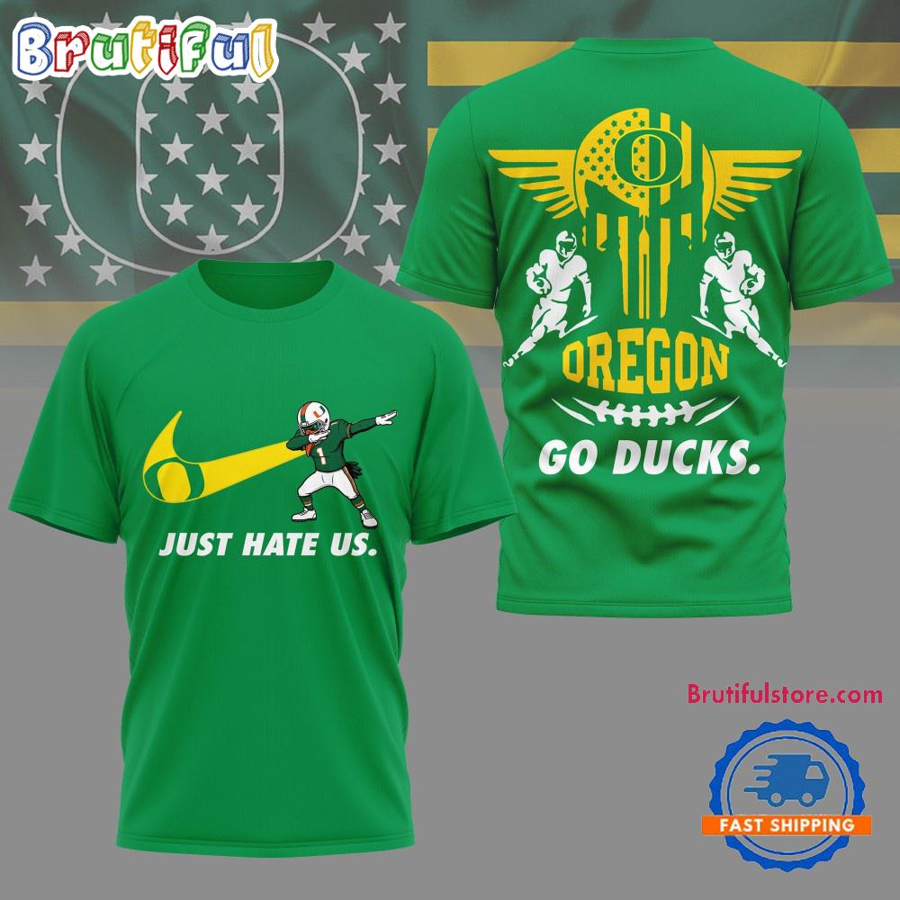 Oregon Ducks 2025 NCAA Just Hate Us Limited 3D Shirt