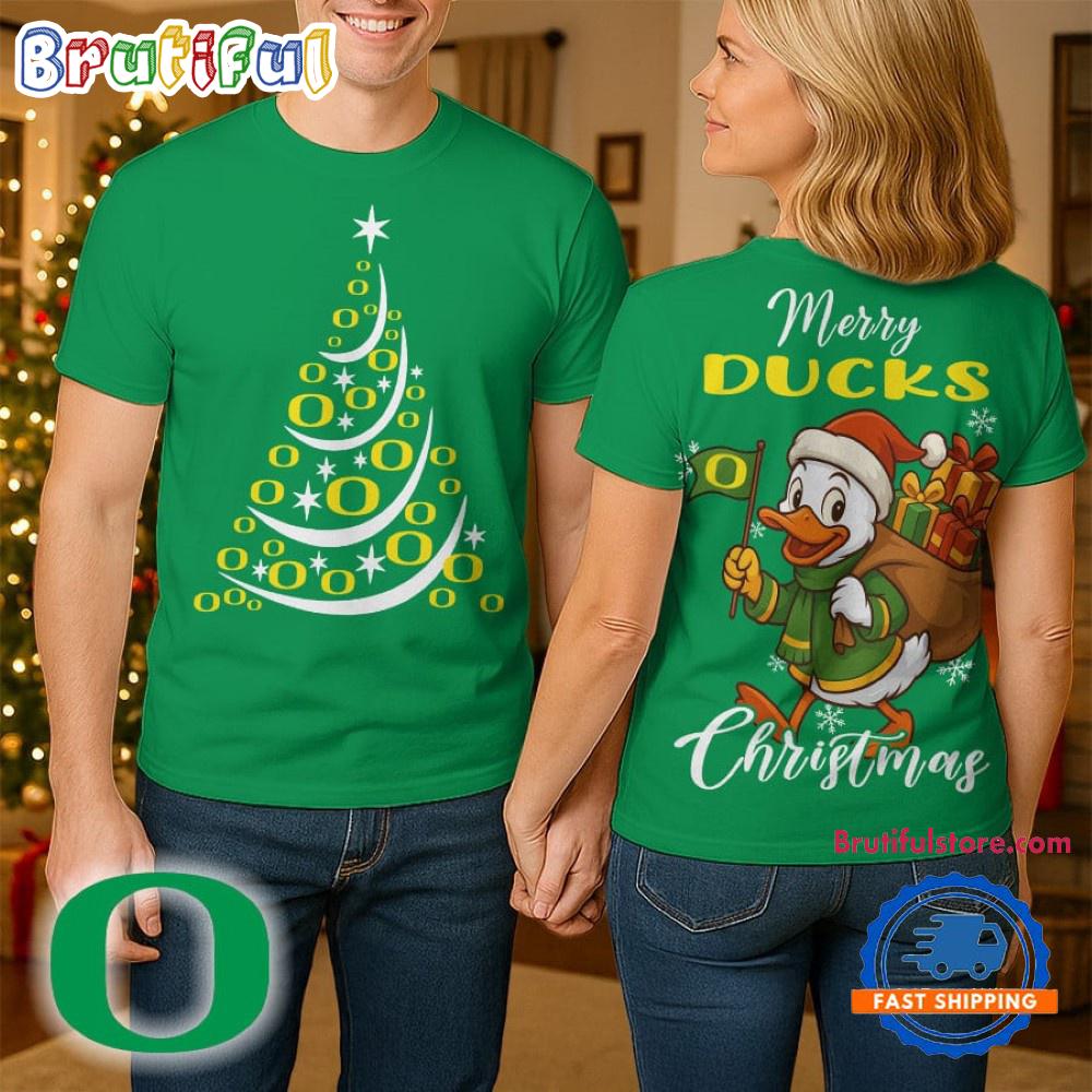 Oregon Ducks 2025 NCAA Merry Christmas Unisex 3D Shirt